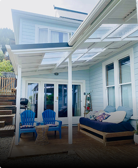 Cozy outdoor patio area