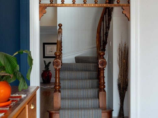 Licorice feature wall & Timber archway